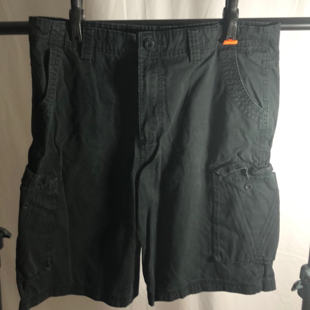 Black cargo shorts